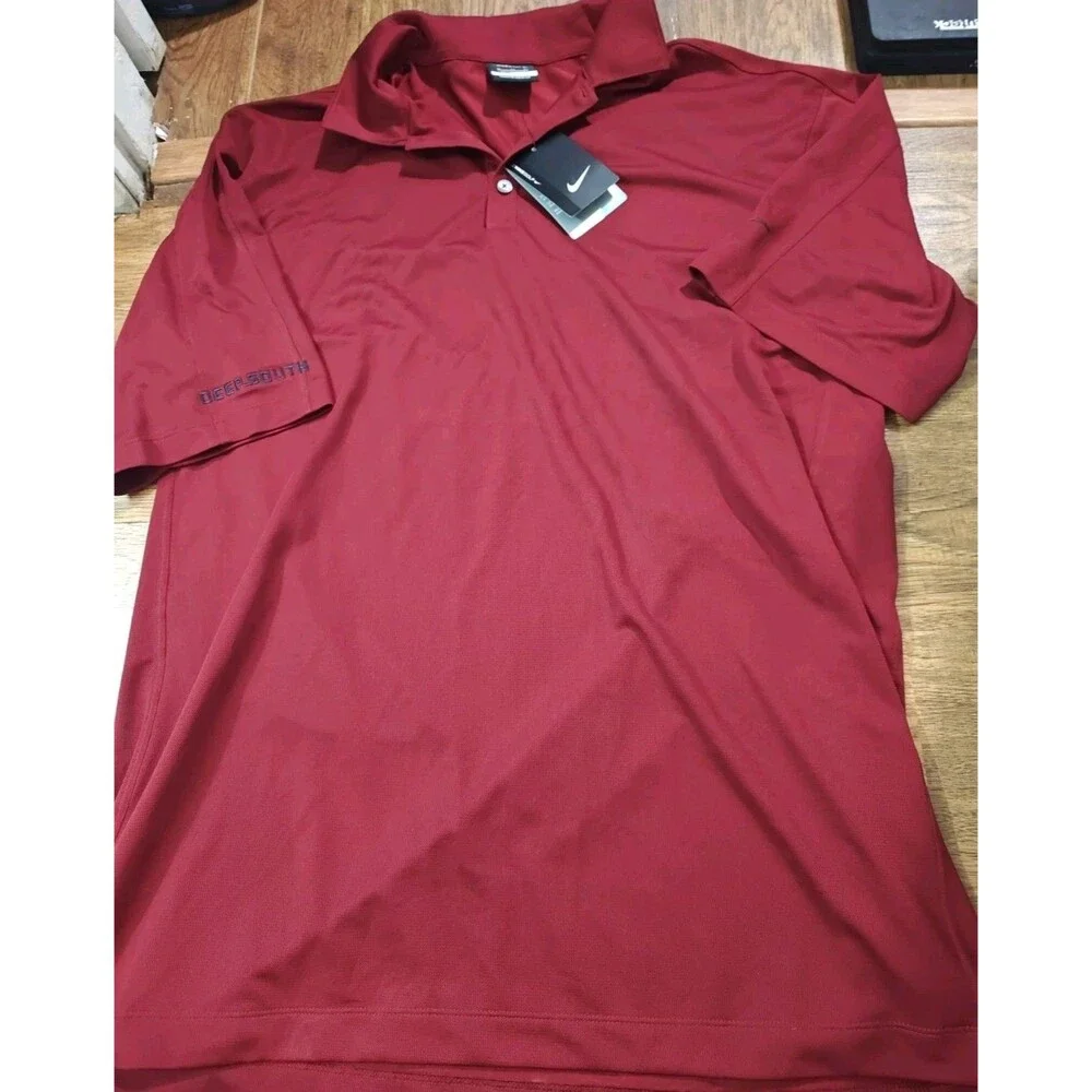 NWT Nike Golf Vapor Dri-Fit Men's XL Polo Shirt Maroon Short Sleeve Casual